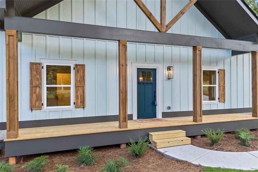 Front exterior of a new home in , Monroe, GA, highlighting curb appeal (Image 34).