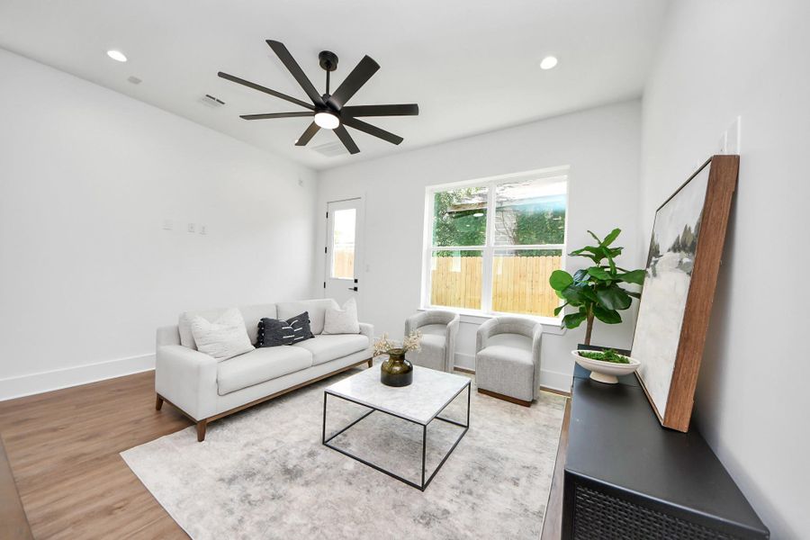Furnished interior view inside a new home in , Houston (Image 1).
