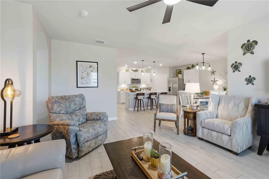 Furnished interior view inside a new home in Burnt Store Village, Punta Gorda (Image 12).
