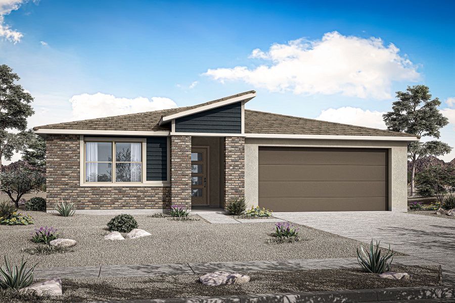 Representative exterior photo of a completed home built from the Azure by Mattamy Homes in Tierra Vistoso, Surprise, AZ (Image 2).