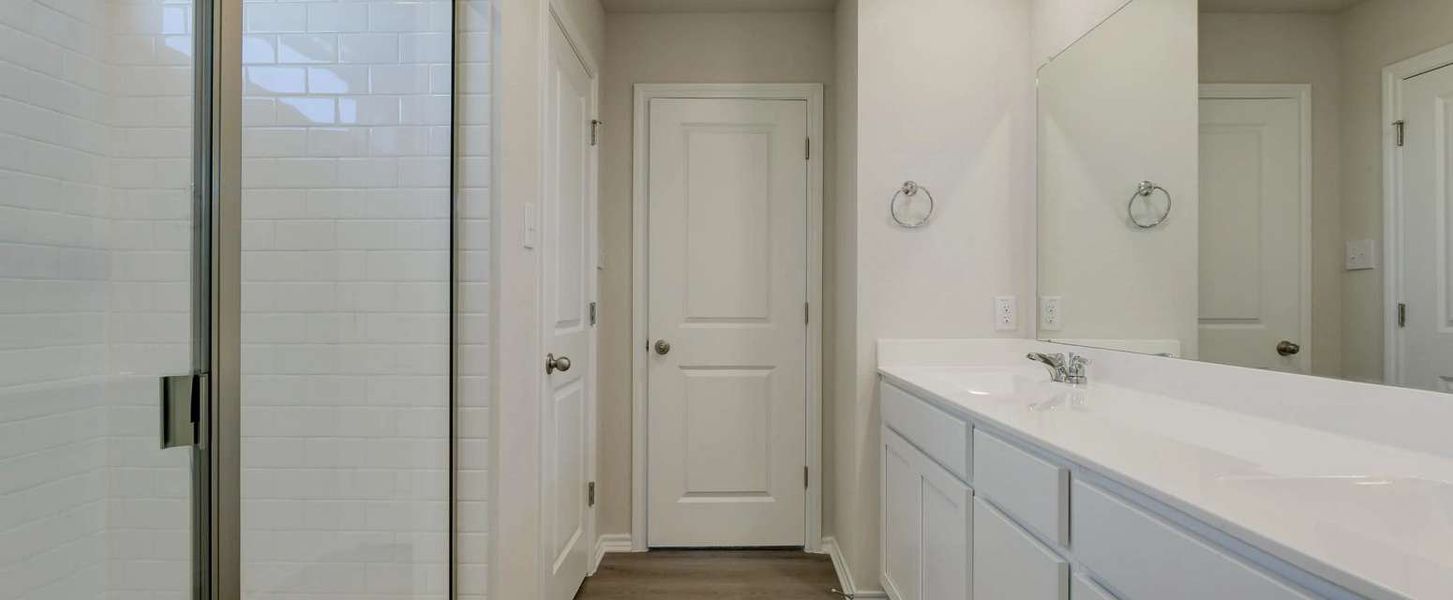 Representative furnished interior of a home built from the Placid by Ashton Woods in Hennersby Hollow, San Antonio (Image 7).