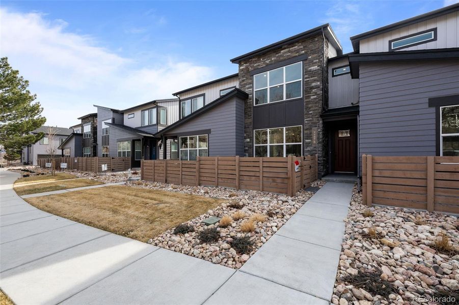 Exterior details and patio area of a home in Ralston Creek, Arvada (Image 2).