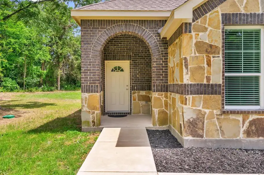 View of front entry.