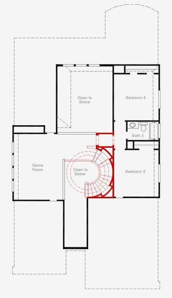 2D floor plan layout of this home in Candela, Richmond, TX (Image 3).