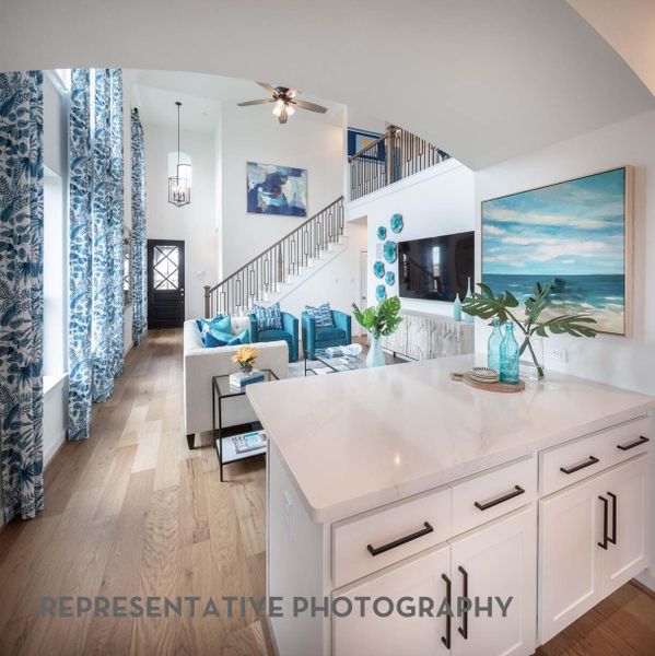 Furnished interior view inside a new home in Bridgeland, Cypress (Image 4).