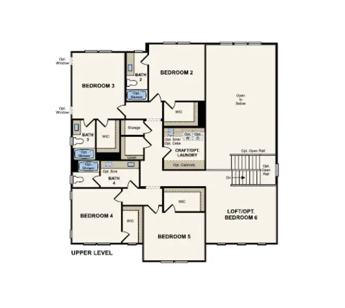 2D floor plan layout for the Yellowstone - 4035 by Century Communities in Homestead, Schertz, TX (Image 4).