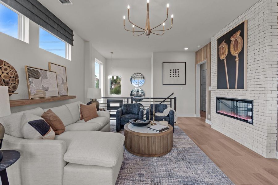 Furnished interior view inside a new home in Santa Rita Ranch, Liberty Hill (Image 49).