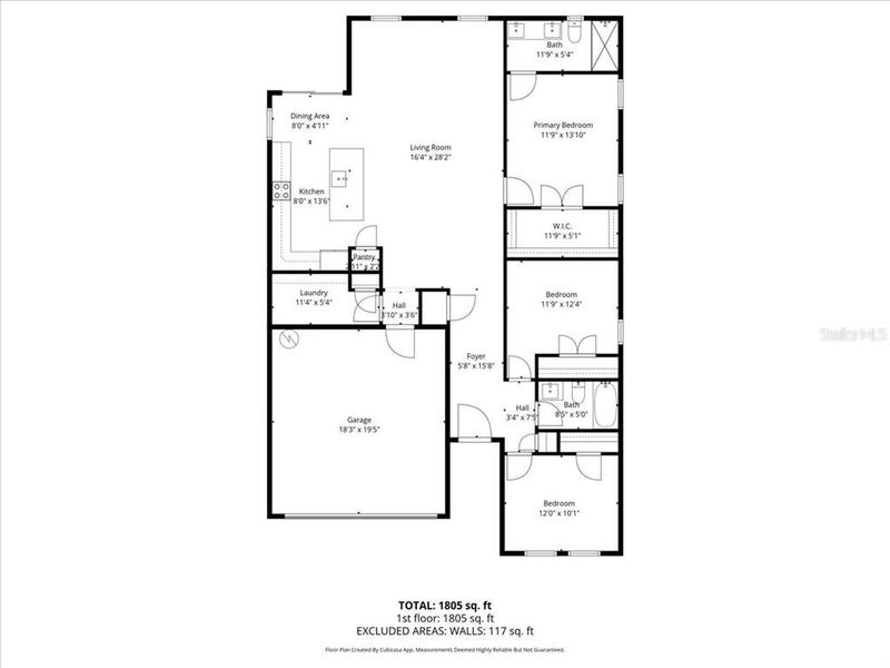 2D floor plan layout of this home in , Spring Hill, FL (Image 5). 2D floor plan layout of this home in , Spring Hill, FL (Image 5).