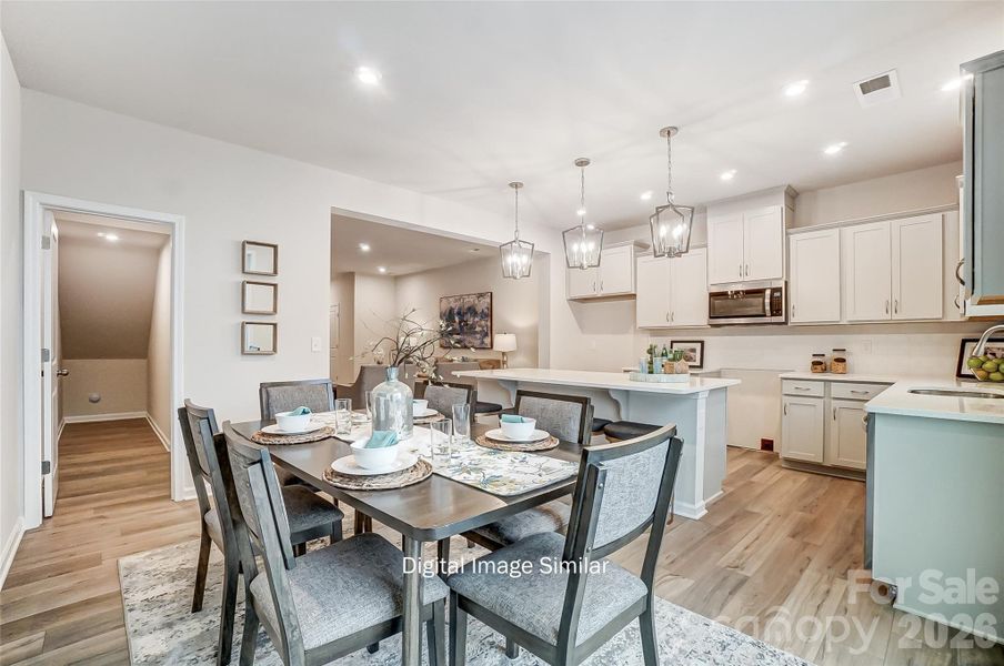 Furnished interior view inside a new home in Bailey Run, Charlotte (Image 10).