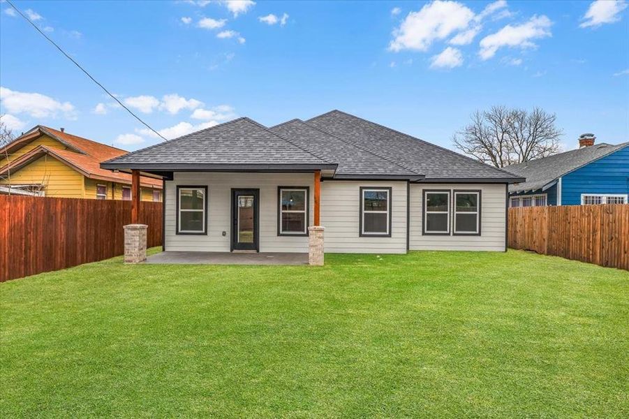 Exterior details and patio area of a home in , Fort Worth (Image 3). Exterior details and patio area of a home in , Fort Worth (Image 3).