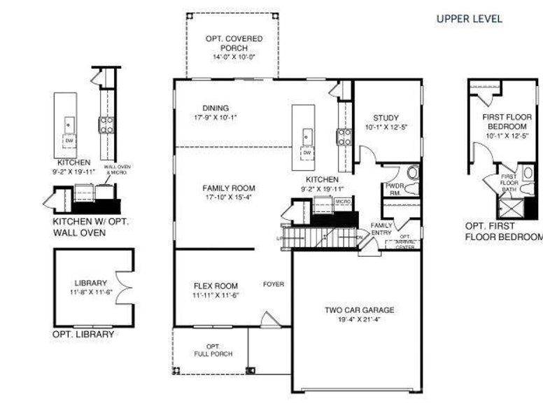 Hudson Floor plan main level