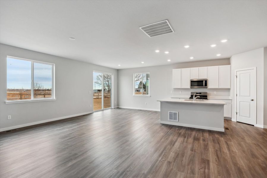 A large empty kitchen.