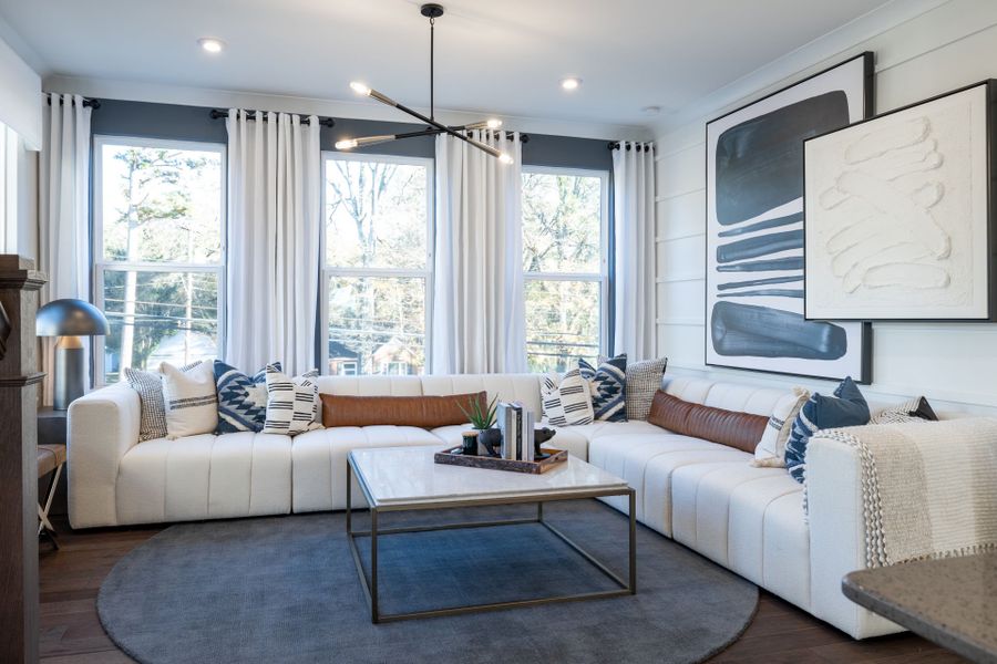 Representative furnished interior of a home built from the Evans by Pulte Homes in West End Heights, Charlotte (Image 3). Representative furnished interior of a home built from the Evans by Pulte Homes in West End Heights, Charlotte (Image 3).