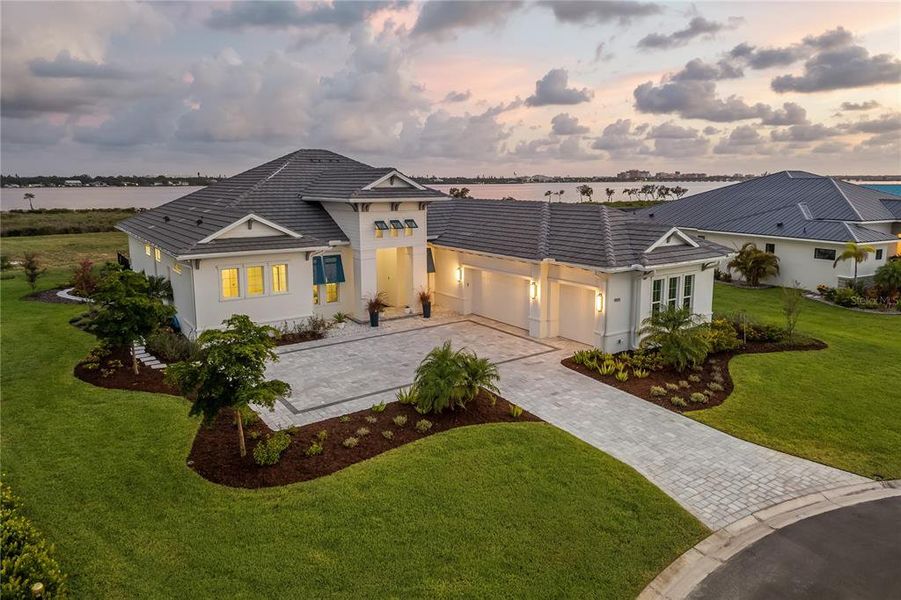 Front exterior of a new home in , Palmetto, FL, highlighting curb appeal (Image 24).