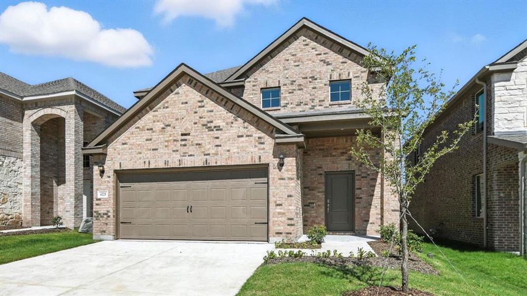 Front exterior of a new home in Bel Air Village, Sherman, TX, highlighting curb appeal (Image 19).