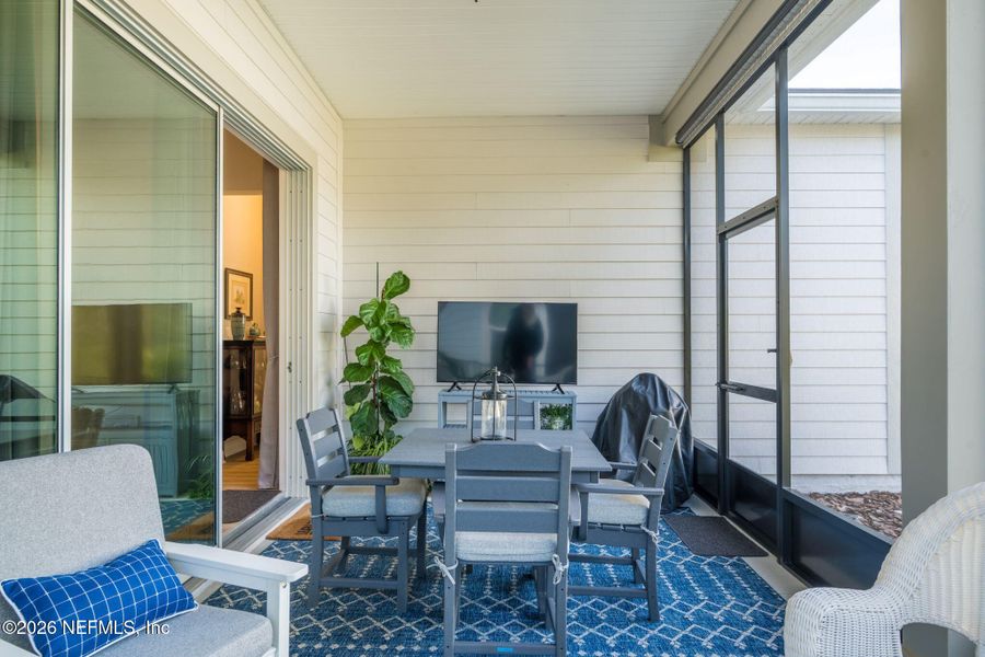 Exterior details and patio area of a home in RiverTown - WaterSong, St. Johns (Image 4).