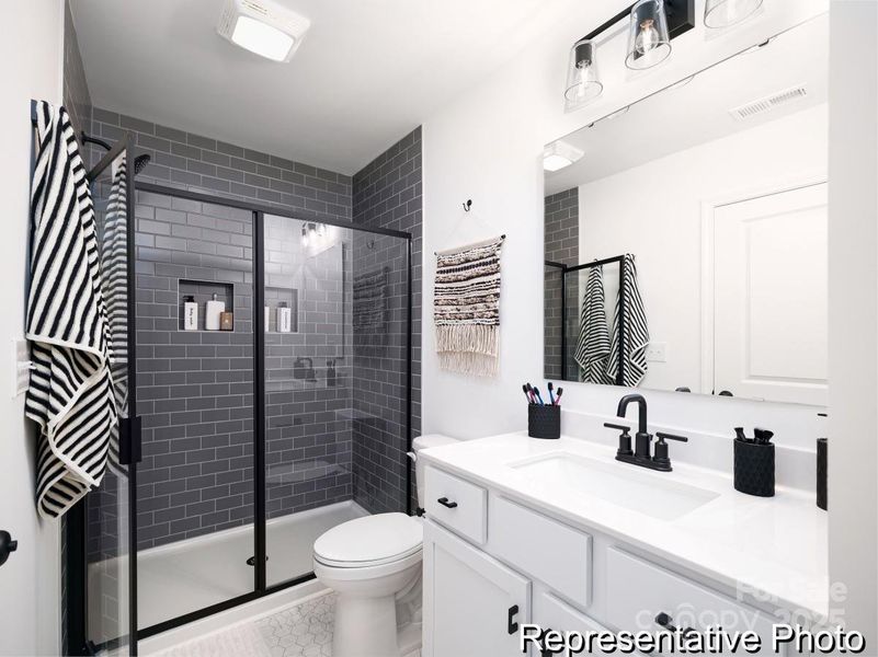 Furnished interior view inside a new home in , Charlotte (Image 24).