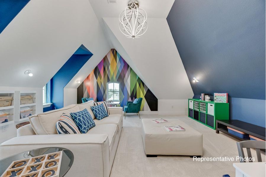 Furnished interior view inside a new home in Dominion of Pleasant Valley, Wylie (Image 10).