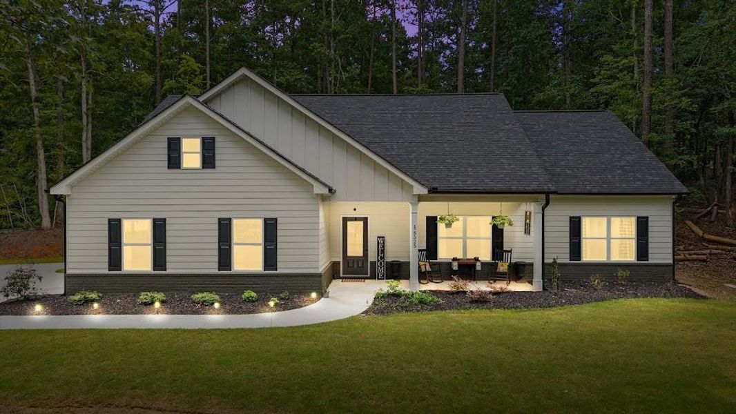 Front exterior of a new home in , Villa Rica, GA, highlighting curb appeal (Image 26).