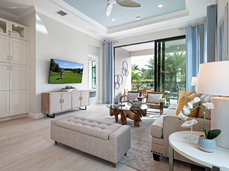 Furnished interior view inside a new home in PGA Village Verano, Port St. Lucie (Image 13).