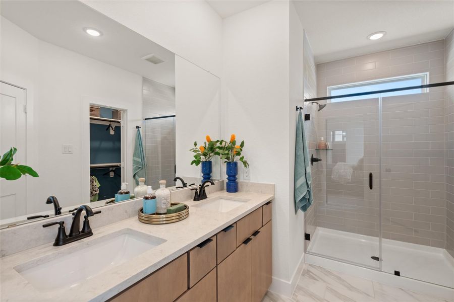 Furnished interior view inside a new home in Elyson, Katy (Image 18).