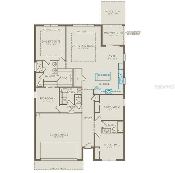 2D floor plan layout of this home in Tohoqua, Kissimmee, FL (Image 2). 2D floor plan layout of this home in Tohoqua, Kissimmee, FL (Image 2).