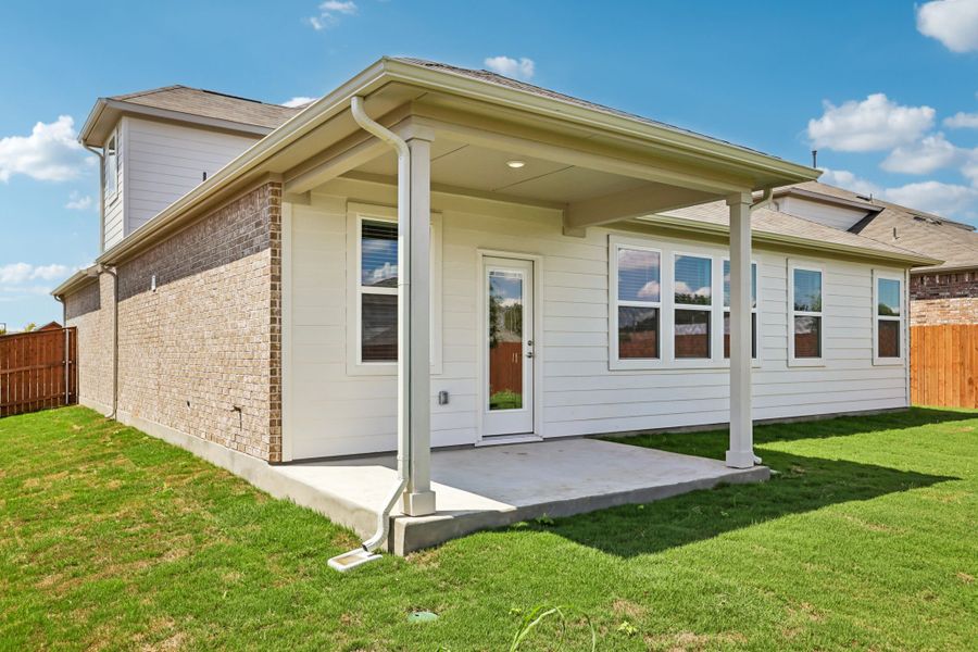 Exterior details and patio area of a home in Lisso, Pflugerville (Image 22).