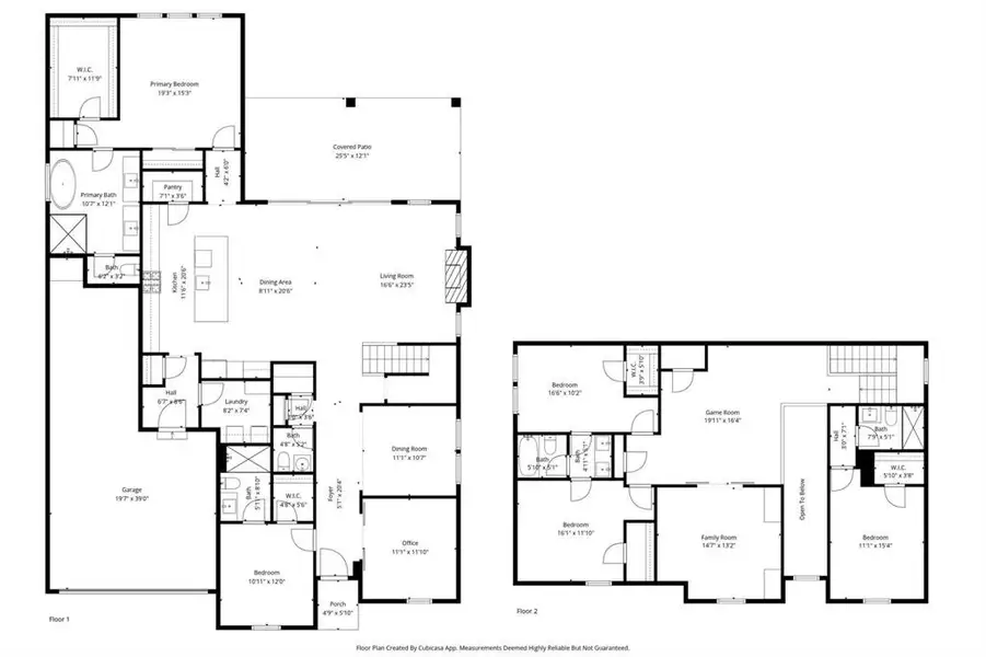 2D floor plan layout of this home in Monterra, Fate, TX (Image 3).