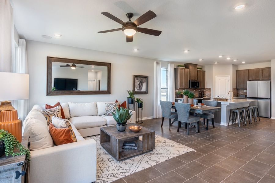 Representative furnished interior of a home built from the 2701 Modeled by KB Home in Legend Heights - Sterling Collection, New Braunfels (Image 5).