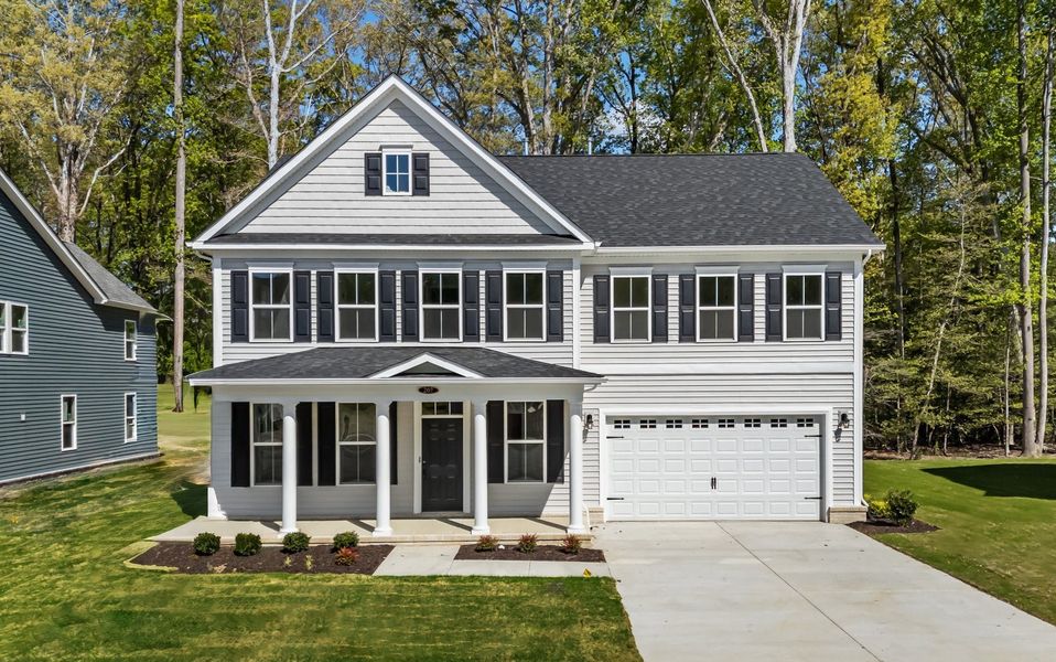 Representative exterior photo of a completed home built from the The Azalea by Chesapeake Homes in The Farm at Neill's Creek, Lillington, NC (Image 26).