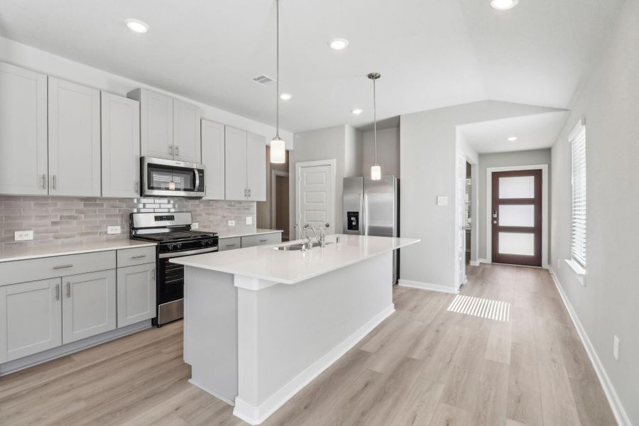 Furnished interior view inside a new home in Landing Meadows - Traditional Series, New Caney (Image 7).