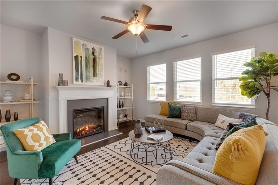Furnished interior view inside a new home in Alcovy Village, Lawrenceville (Image 3). Furnished interior view inside a new home in Alcovy Village, Lawrenceville (Image 3).