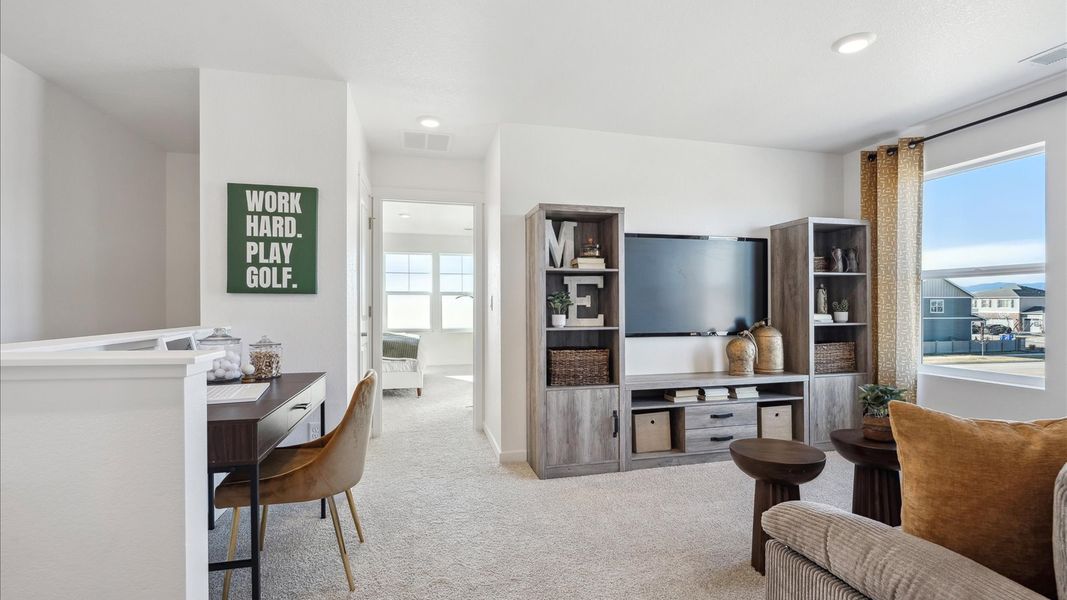 Furnished interior view inside a new home in Revere at Johnstown, Johnstown (Image 14). Furnished interior view inside a new home in Revere at Johnstown, Johnstown (Image 14).