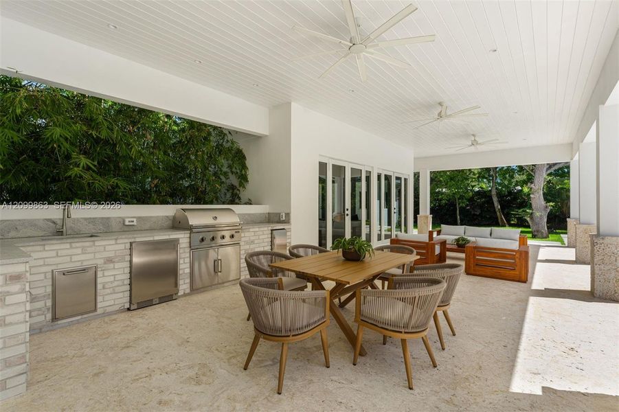 Exterior details and patio area of a home in , Pinecrest (Image 2). Exterior details and patio area of a home in , Pinecrest (Image 2).