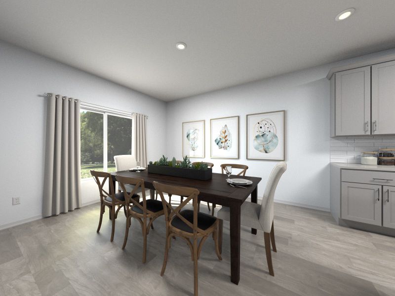 Furnished interior view inside a new home in The Grove at Stuart Crossing - Signature Series, Bartow (Image 5). Furnished interior view inside a new home in The Grove at Stuart Crossing - Signature Series, Bartow (Image 5).