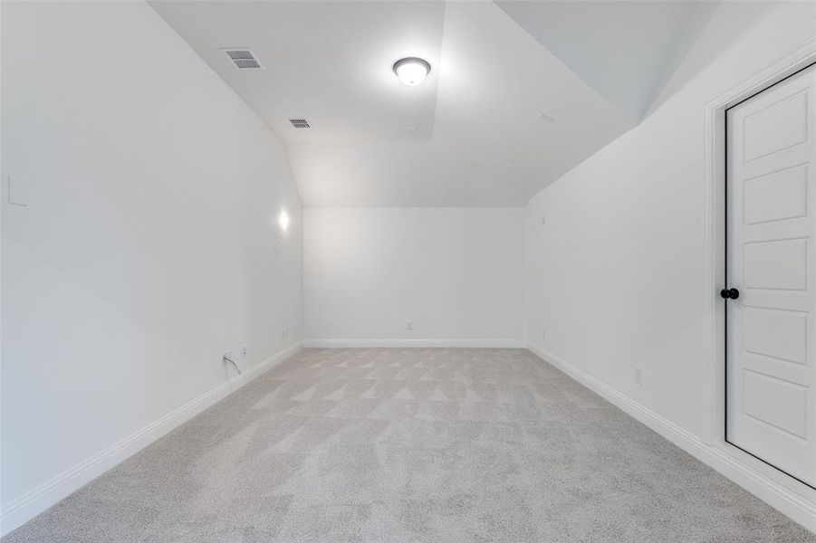 Spacious prewired media room Spacious prewired media room