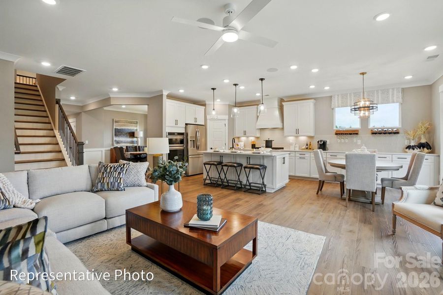 Furnished interior view inside a new home in Heritage - 55+ Community, Indian Trail (Image 14).