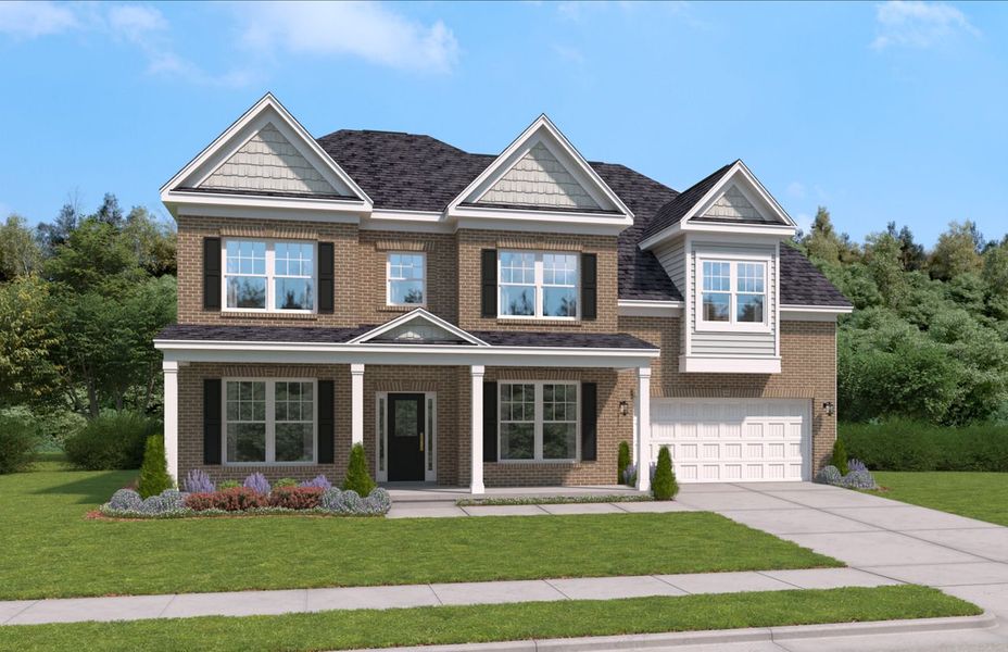 Representative exterior photo of a completed home built from the The Seneca by Stanley Martin Homes in Glenhurst, Matthews, NC (Image 21).