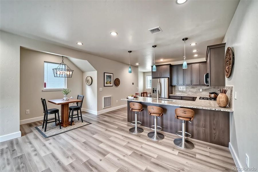 AI Staged kitchen area