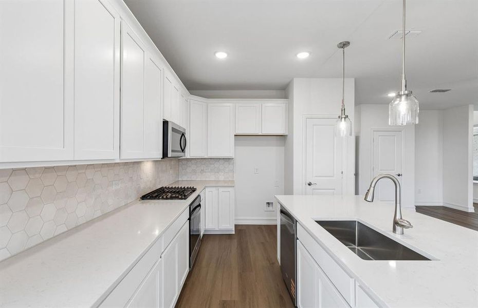 Abundant cabinet space in kitchen