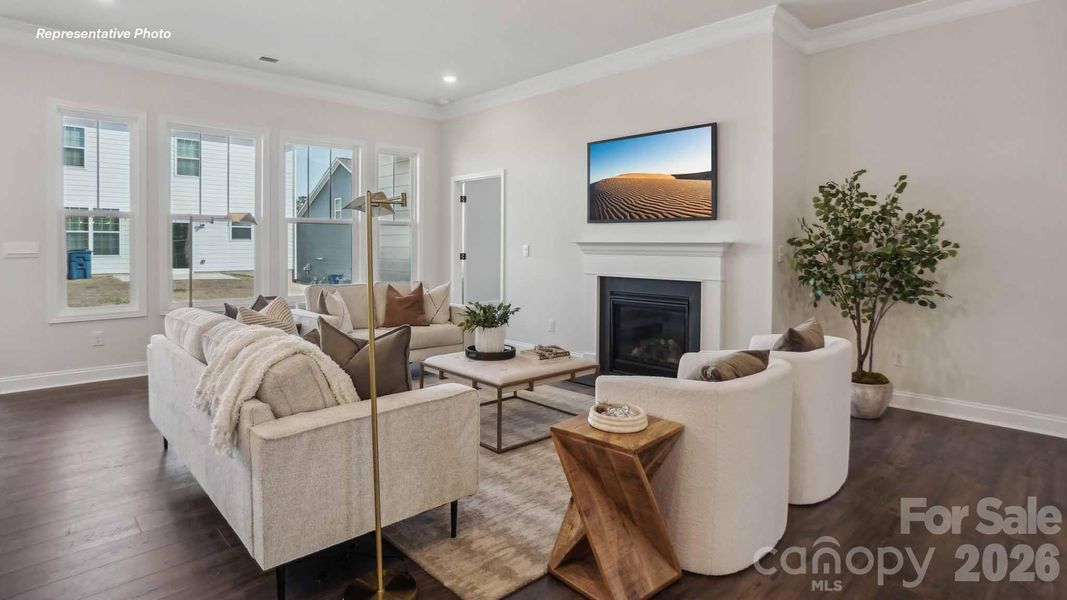 Furnished interior view inside a new home in Sanctuary at Southgate, Indian Trail (Image 3). Furnished interior view inside a new home in Sanctuary at Southgate, Indian Trail (Image 3).