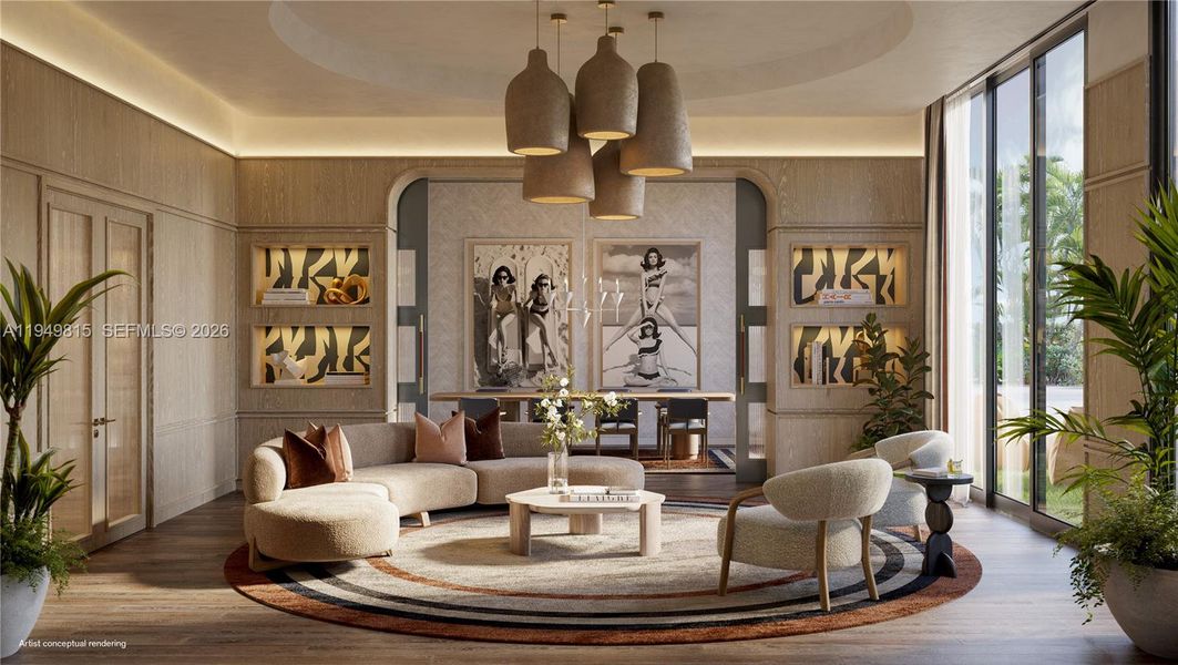 Furnished interior view inside a new home in , Hollywood (Image 10).