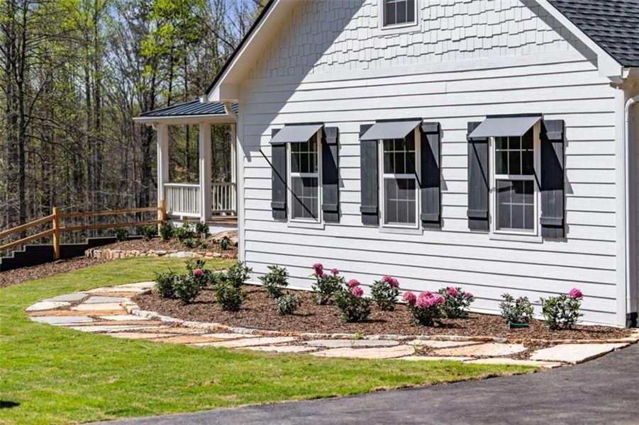 Exterior details and patio area of a home in , Morganton (Image 32).