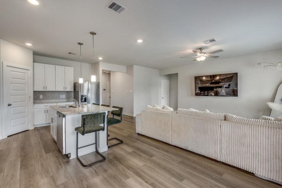 Furnished interior view inside a new home in Sierra Vista, Iowa Colony (Image 8). Furnished interior view inside a new home in Sierra Vista, Iowa Colony (Image 8).