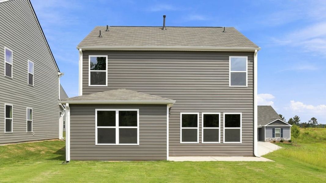 Exterior details and patio area of a home in Tyger Pines, Moore (Image 21).