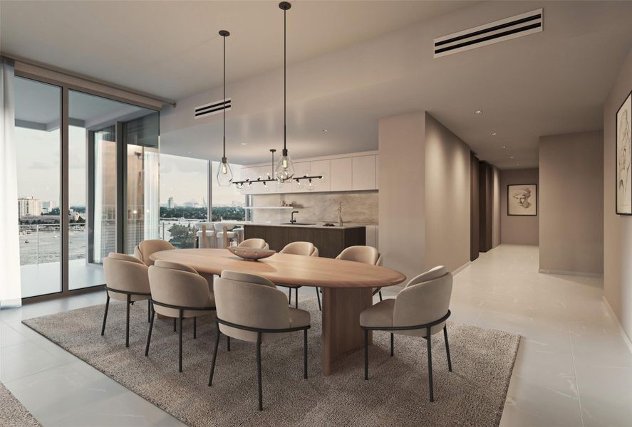 Furnished interior view inside a new home in The Terraces, Fort Lauderdale (Image 14).