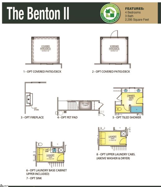 2D floor plan layout of this home in Shiloh Trail, Wellford, SC (Image 3).