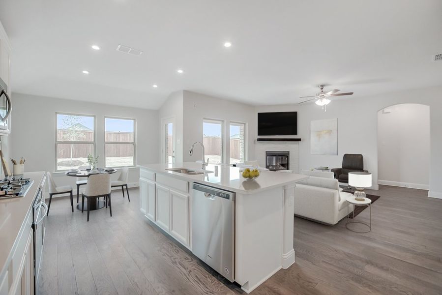 Representative furnished interior of a home built from the Magnolia by Beazer Homes in Enclave at Legacy Hills: Overlook 60', Celina (Image 4).