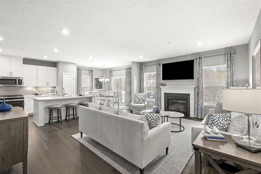 Furnished interior in a model home at Windsong Townhomes in Gallatin (Image 11).