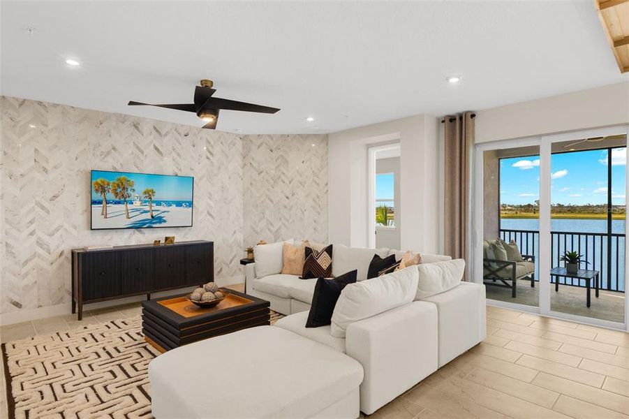 Furnished interior view inside a new home in Wellen Park, Venice (Image 14).